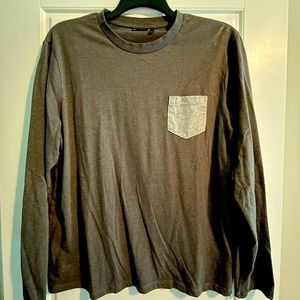 ASOS long sleeve pocket shirt, charcoal grey